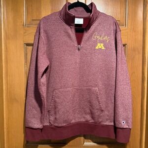 Champion Minnesota Golden‎ Gophers Quarter Zip Sweatshirt Maroon  Large NWOT